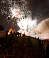 Bonfires on the Levee